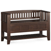 Acadian - Entryway Storage Bench With Shelf - Brown - R&R Furniture Gallery (Fountain Valley, CA)