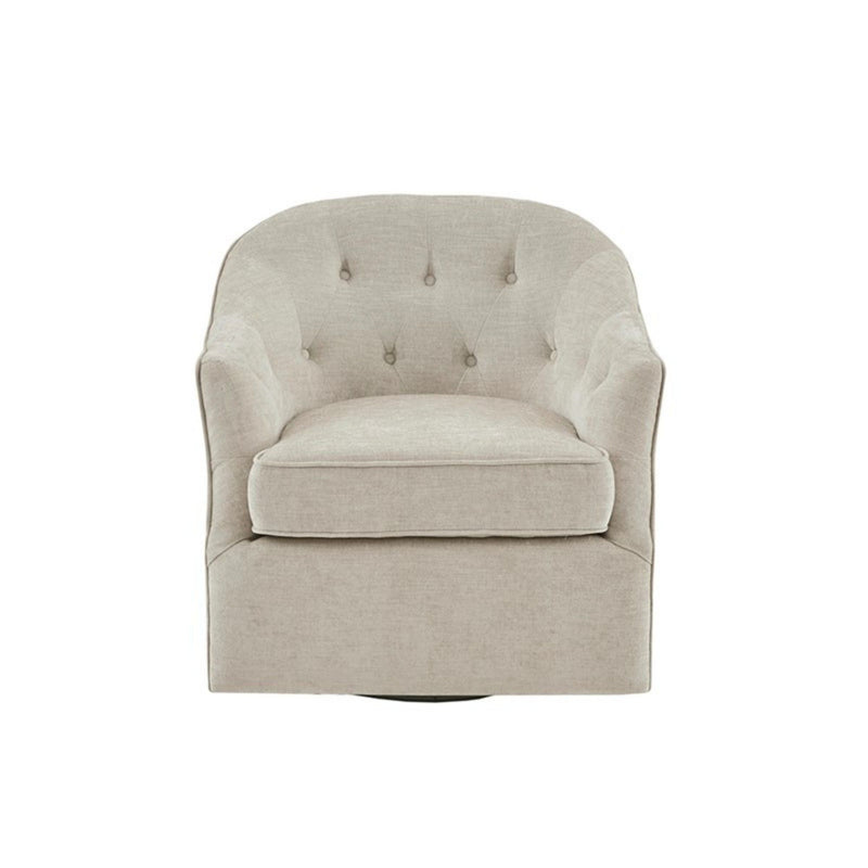 Calvin - Swivel Chair With 360 Degree Rotation - Beige - R&R Furniture Gallery (Fountain Valley, CA)