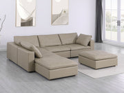 1100 - 6-Piece Left Arm Facing 3-Seat Sectional (Top-Grain Italian Leather) - R&R Furniture Gallery (Fountain Valley, CA)