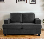 Modern Loveseat, Comfortable 2 Seater Couch With Deep Seating, Loose Back Cushions, Wide Arms - R&R Furniture Gallery (Fountain Valley, CA)