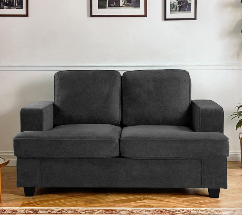 Modern Loveseat, Comfortable 2 Seater Couch With Deep Seating, Loose Back Cushions, Wide Arms - R&R Furniture Gallery (Fountain Valley, CA)