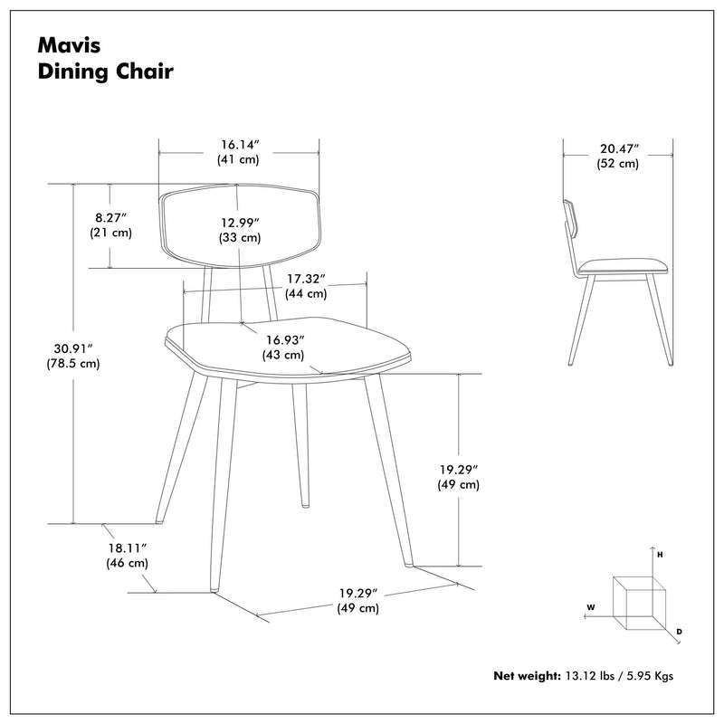 Mavis - Upholstered Dining Chair (Set of 2) - R&R Furniture Gallery (Fountain Valley, CA)