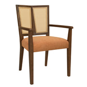 Mid Century Modern Arm Dining Chair Set With Rattan Backrest - R&R Furniture Gallery (Fountain Valley, CA)