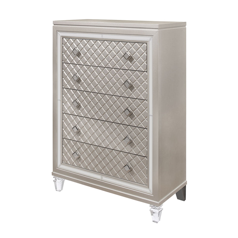 Cross - Glam Chest - Champagne - R&R Furniture Gallery (Fountain Valley, CA)