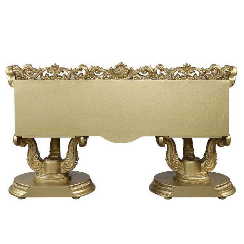 Bernadette - Vanity Desk - Gold - R&R Furniture Gallery (Fountain Valley, CA)