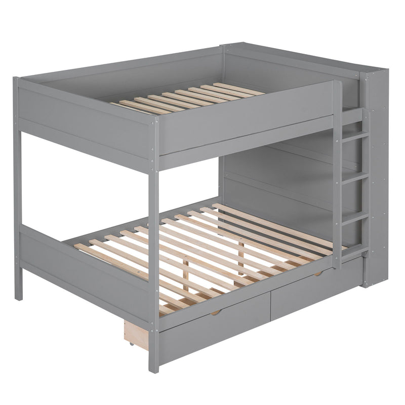 Bunk Bed With 2 Drawers And Multi Layer Cabinet - R&R Furniture Gallery (Fountain Valley, CA)