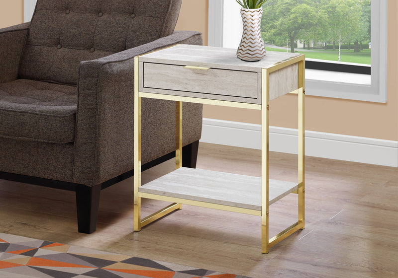 Accent Side Table, Storage Drawer, Spacious Tabletop - R&R Furniture Gallery (Fountain Valley, CA)