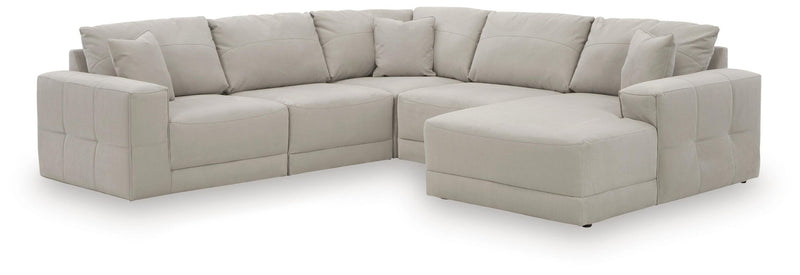 Benchcraft® Next-Gen Gaucho sectional sofa with plush cushions and modern design, shown in a stylish stationary sectional layout.