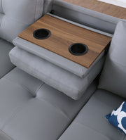 Irine - Sectional Sofa With Ottoman - Gray - R&R Furniture Gallery (Fountain Valley, CA)