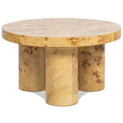 Nebula - Round Pillar Leg Coffee Table - Warm Natural Brown Burl - R&R Furniture Gallery (Fountain Valley, CA)