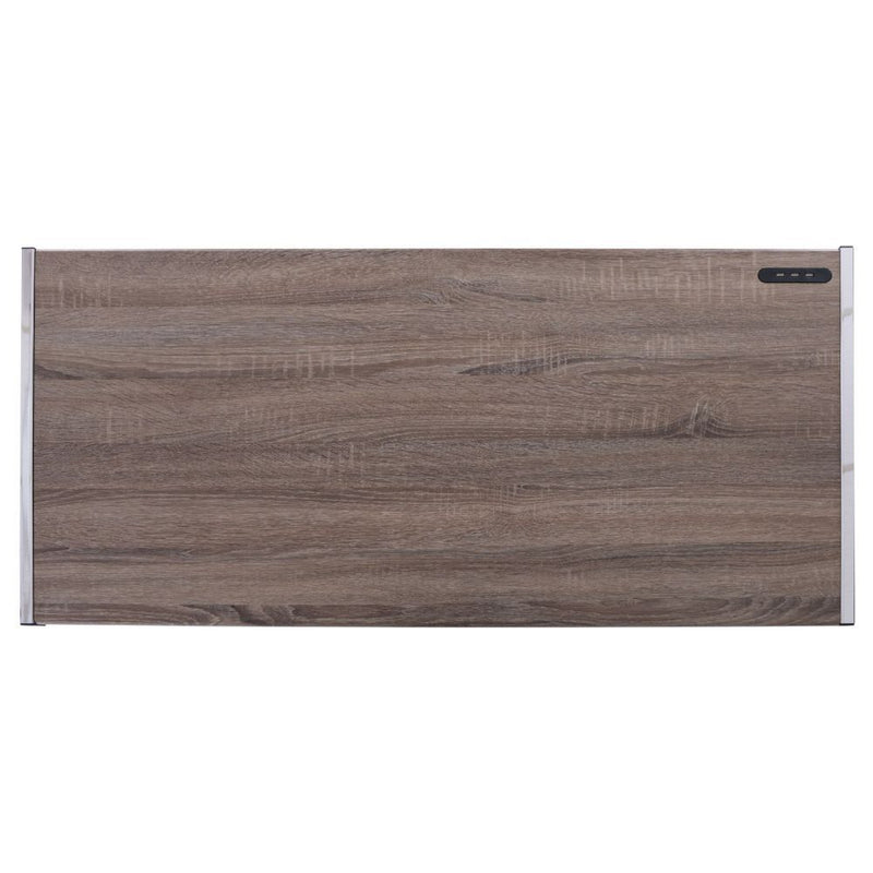 Finis - Writing Desk With USB - Weathered Oak & Chrome - R&R Furniture Gallery (Fountain Valley, CA)