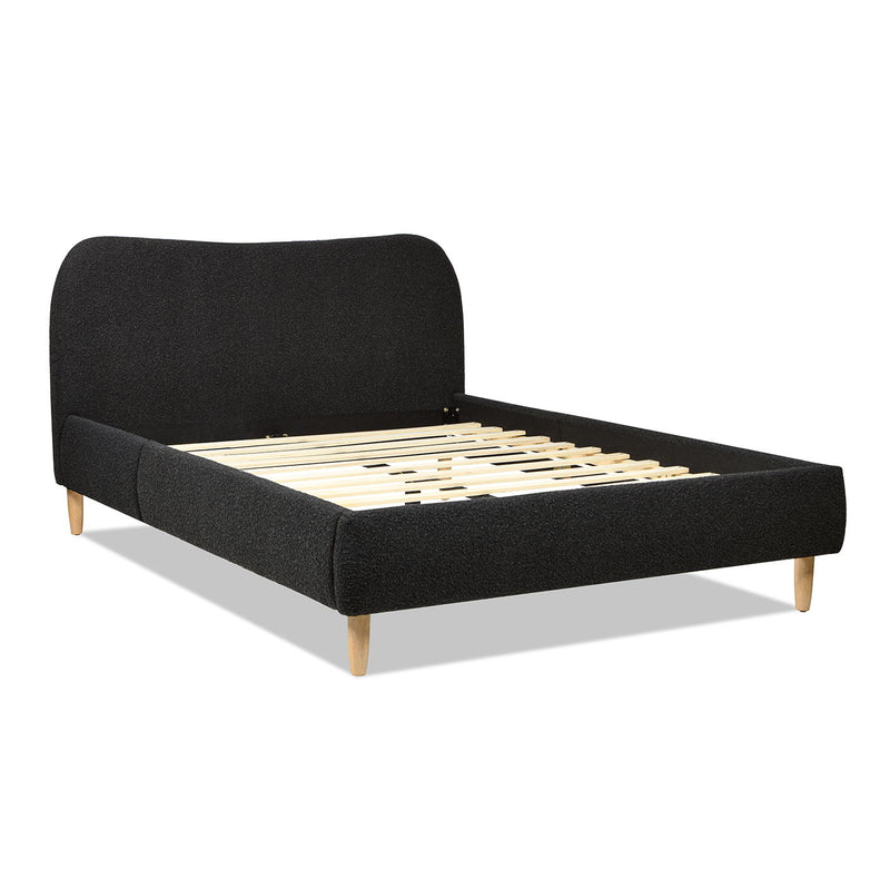 Roman - Curved Headboard Upholstered Platform Bed - R&R Furniture Gallery (Fountain Valley, CA)