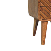 Lille - Mini Curved Nightstand - Oak - R&R Furniture Gallery (Fountain Valley, CA)