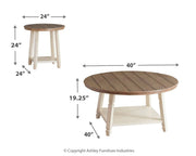 Bolanbrook - Occasional Table Set (Set of 3) - White / Brown / Beige - R&R Furniture Gallery (Fountain Valley, CA)