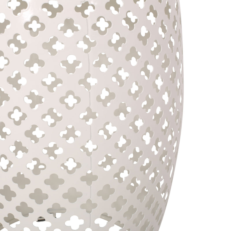 Noble House Roswell outdoor side table with mosaic tile top, featuring a sturdy metal frame and decorative design for patio use