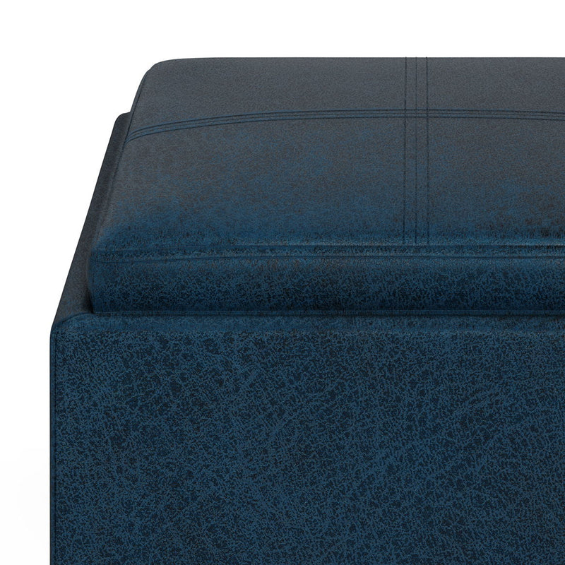 Rockwood - Upholstered Cube Storage Ottoman With Tray - R&R Furniture Gallery (Fountain Valley, CA)