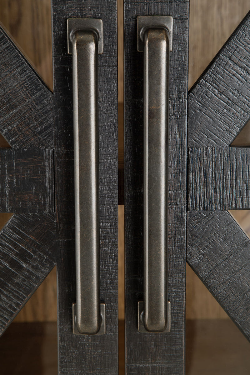 Christop - Accent Cabinet - Black / Brown - R&R Furniture Gallery (Fountain Valley, CA)
