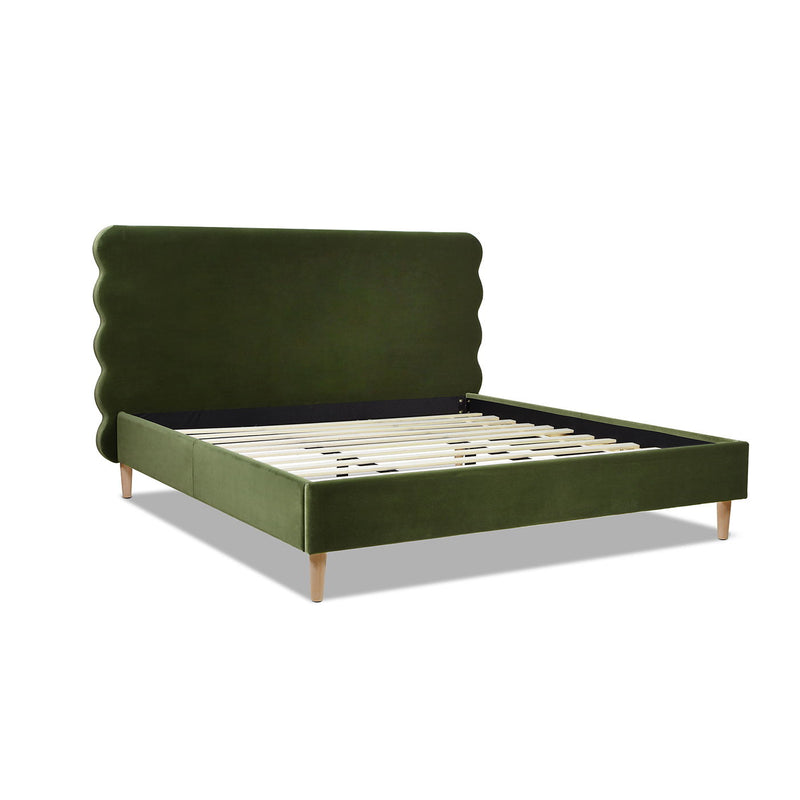 Stockholm - Modern Wavy Headboard Platform Bed - R&R Furniture Gallery (Fountain Valley, CA)