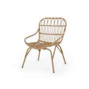 Noble House Monsoon outdoor accent chair with open weave design, stylish and durable for patio or garden seating.