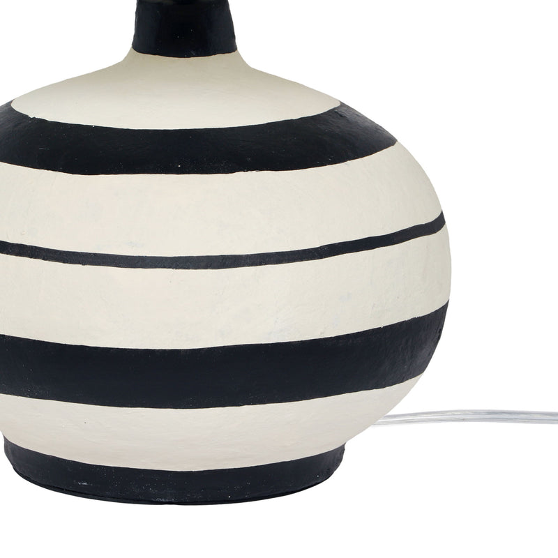 Positano - Striped Papier Mache Table Lamp - R&R Furniture Gallery (Fountain Valley, CA)