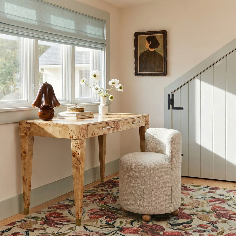 Hakuna - Performance Boucle Desk Chair - Cream - R&R Furniture Gallery (Fountain Valley, CA)