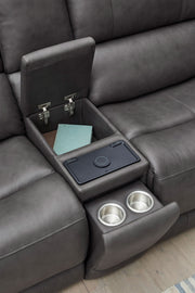 Belmont - Zero Gravity Power Reclining Sectional With Power Adjustable Headrests - R&R Furniture Gallery (Fountain Valley, CA)