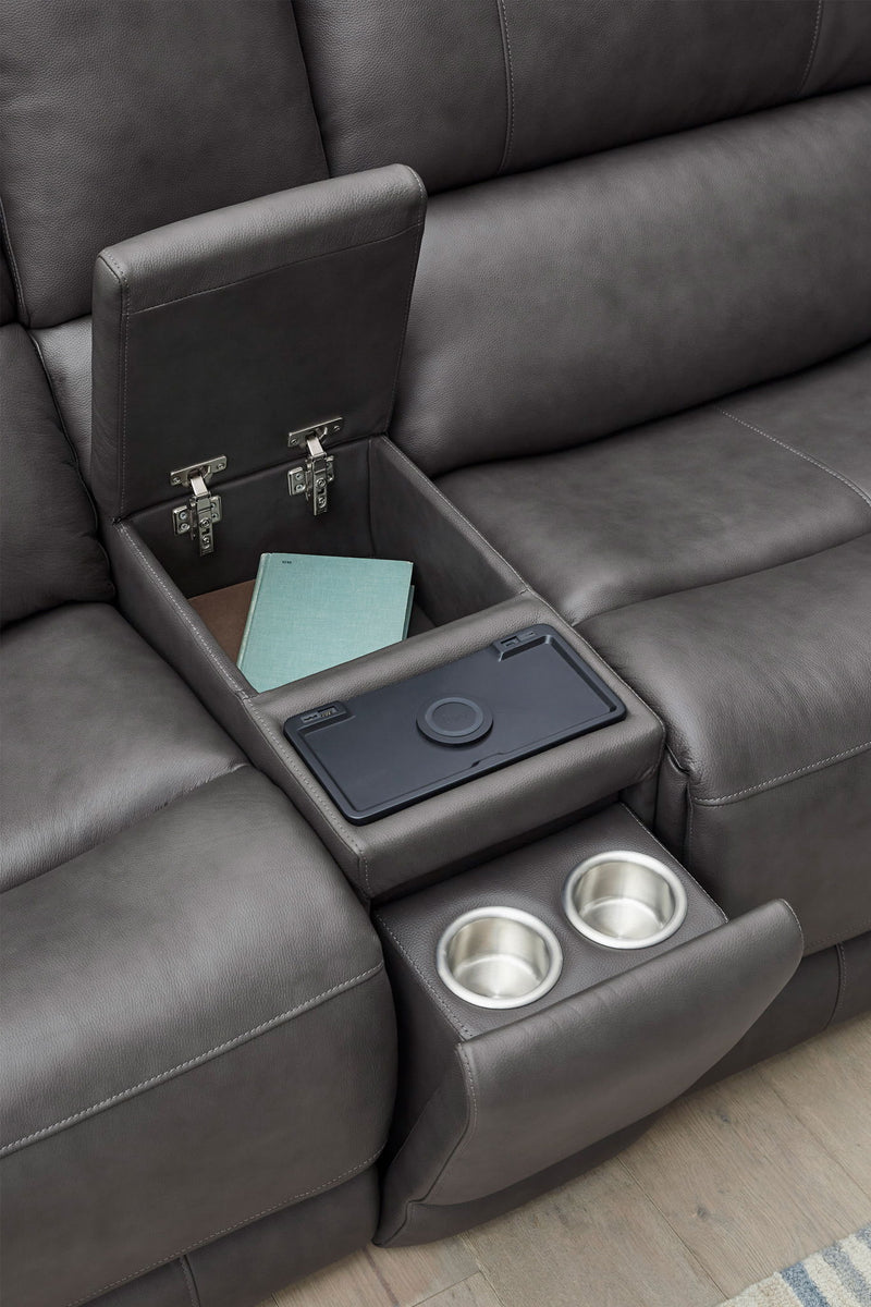 Belmont - Zero Gravity Power Reclining Sectional With Power Adjustable Headrests - R&R Furniture Gallery (Fountain Valley, CA)