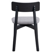 Real - Side Chair (Set of 2) - Gray Linen & Black - R&R Furniture Gallery (Fountain Valley, CA)