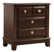 Ashford Cappuccino Accent Nightstand by Glory Furniture with sleek wood finish and modern design, featuring a single drawer and open shelf.