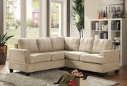Glory Furniture Sandridge Stationary Sectional sofa with plush cushions and modern design in a living room setting.