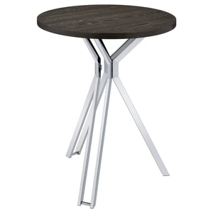 Edgerton - Round Height Bistro Bar Table - Dark Oak