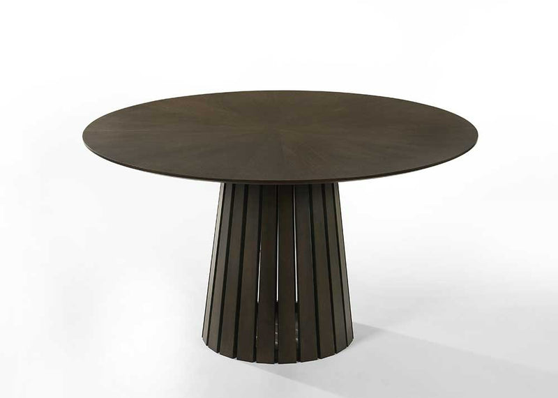 Weiss - Mid-Century Modern Wenge Round Dining Set