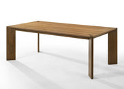 Edelman - Mid-Century Modern Brown Leatherette + Walnut Dining Set — view 2