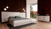 Marbella - Italian Modern White Faux Marble 4-Piece Bedroom Set — view 2