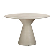 Fern - Textured Faux Plaster Concrete Indoor / Outdoor Round Dining Table - Beige - R&R Furniture Gallery (Fountain Valley, CA)