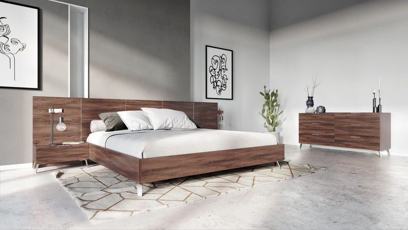 Brooklyn - Italian Modern Walnut 4-Piece Bedroom Set — view 5