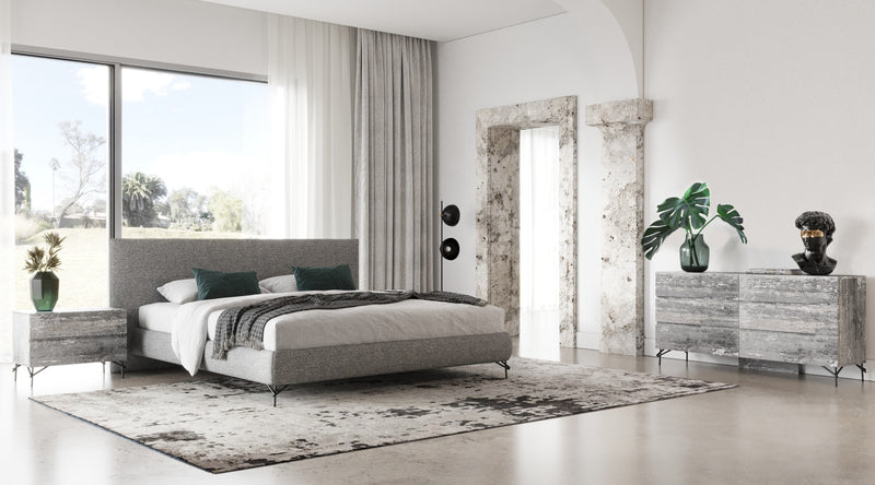 Aria - Italian Modern Multi Grey 4-Piece Bedroom Set — view 4