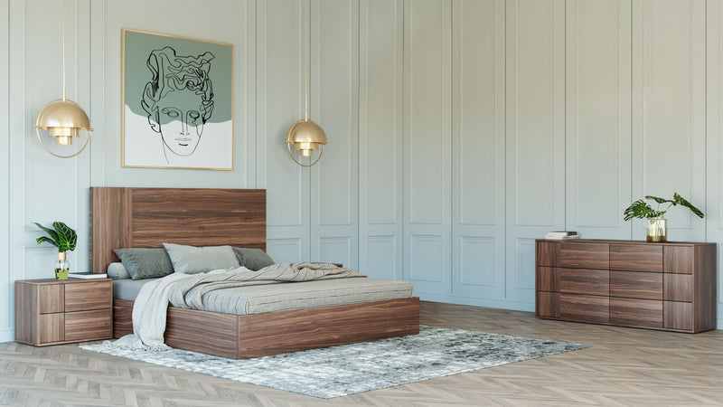 Asus - Italian Modern Walnut 4-Piece Bedroom Set — view 3