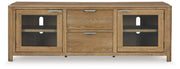 Rencott - Extra Large TV Stand - Light Brown - R&R Furniture Gallery (Fountain Valley, CA)