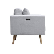 Easton - Fabric Sofa With USB Charging Ports Pockets And Pillows - R&R Furniture Gallery (Fountain Valley, CA)