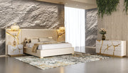 Aspen - Modern Beige + White + Gold 4-Piece Bedroom Set — view 4
