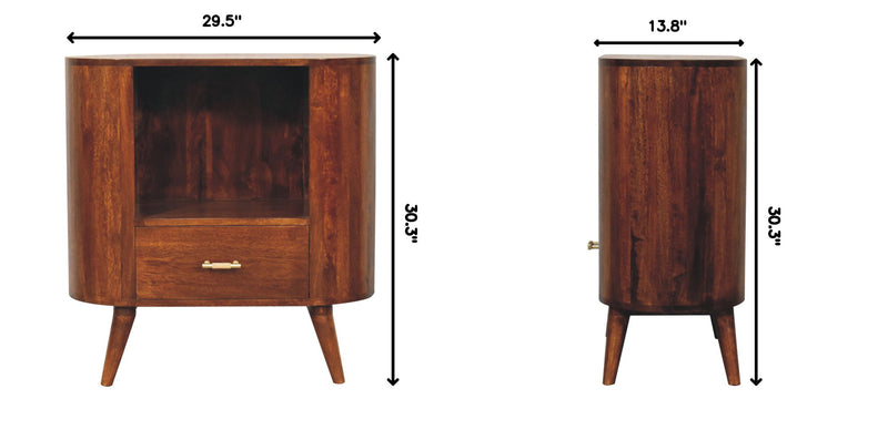 Cortez - T Bar Open Slot Cabinet - Dark Brown - R&R Furniture Gallery (Fountain Valley, CA)