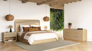 Gavin - Modern Natural Ash + Rattan 4-Piece Bedroom Set — view 3