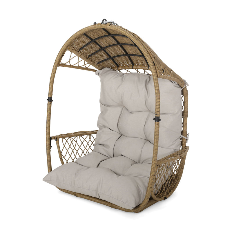 Malia - Wicker Hanging Chair With Cushion - R&R Furniture Gallery (Fountain Valley, CA)