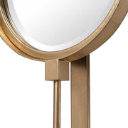 Uttermost wall mirror with a round button-style frame, featuring a sleek and modern design for stylish wall decor.