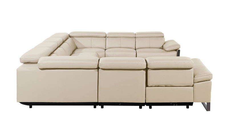 1246 - 8-Piece U-Shaped Modular Power Reclining Sectional With 4 Power Recliners And Power Headrests