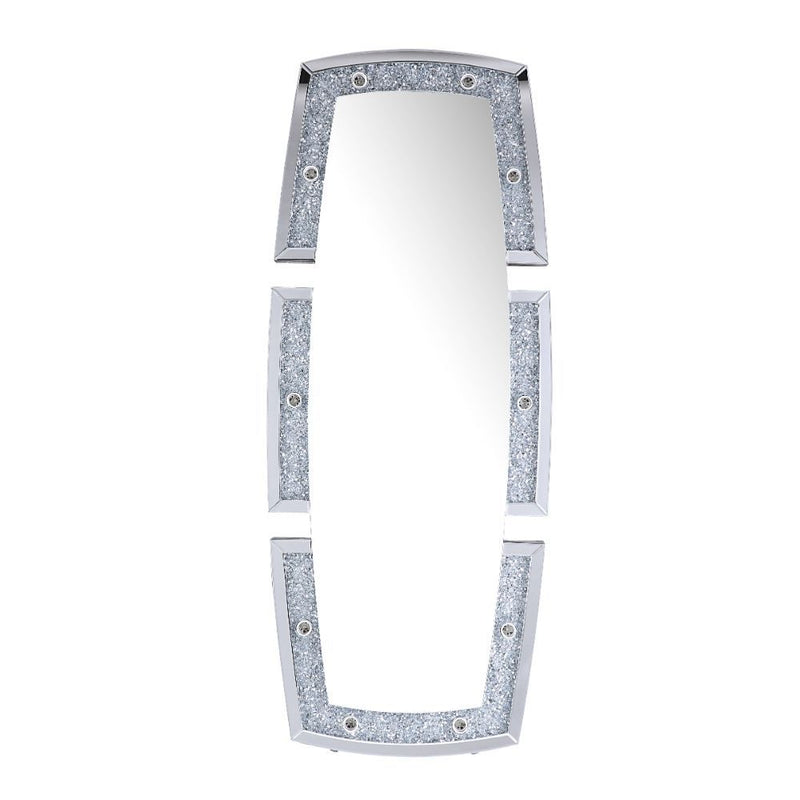 Noralie - 63" X 26" Floor Mirror With Faux Diamonds - Mirrored - R&R Furniture Gallery (Fountain Valley, CA)
