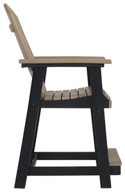 Fairen Trail - Barstool (Set of 2) - Black / Driftwood - R&R Furniture Gallery (Fountain Valley, CA)