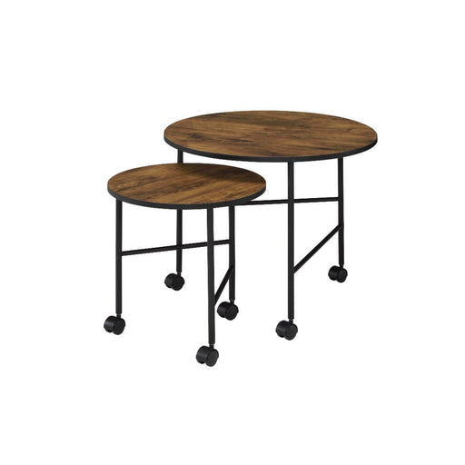 Oblis - Nesting Table Set - Vintage Oak - R&R Furniture Gallery (Fountain Valley, CA)