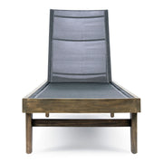 Summerland Chaise Lounge Dark Mesh Outdoor Seating - Dark Gray - R&R Furniture Gallery (Fountain Valley, CA)